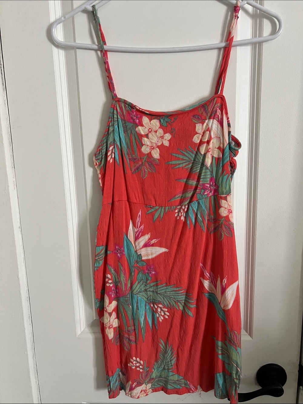Orange Tropical Floral Sundress